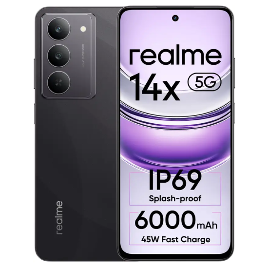 realme 14x 5G (Crystal Black, 128 GB)  (6 GB RAM)